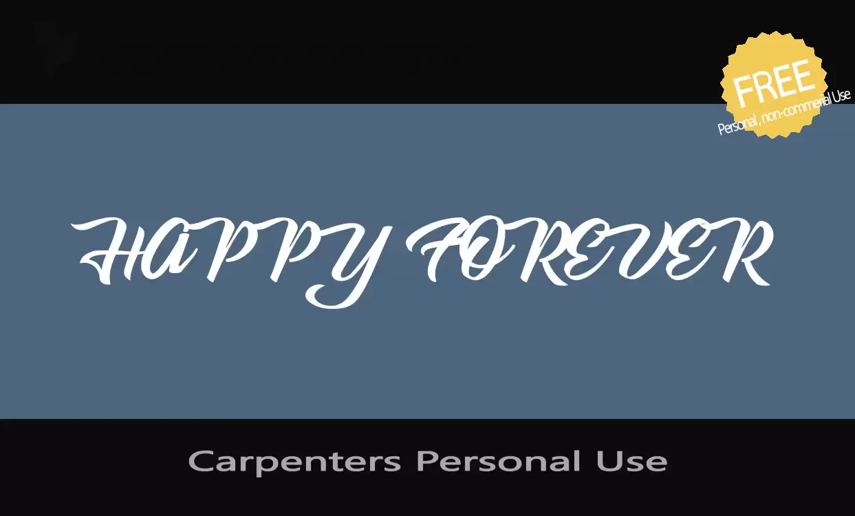 「Carpenters-Personal-Use」字体效果图