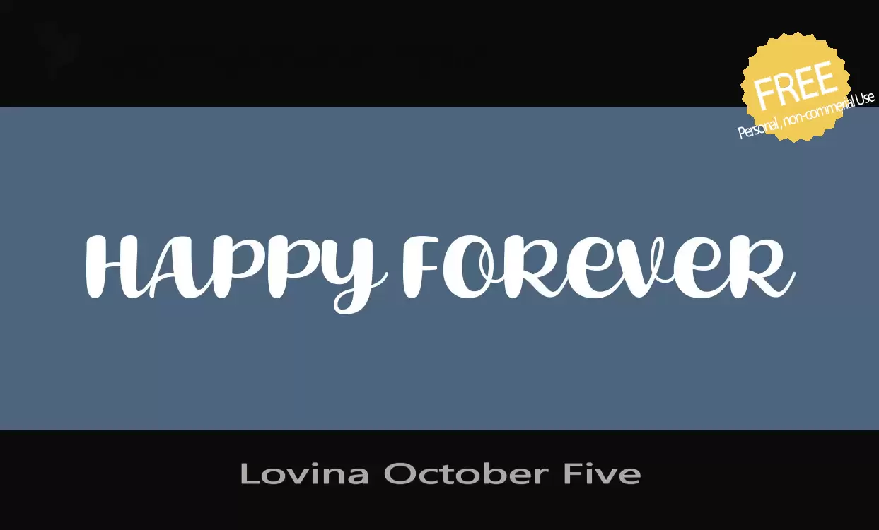 Font Sample of Lovina-October-Five