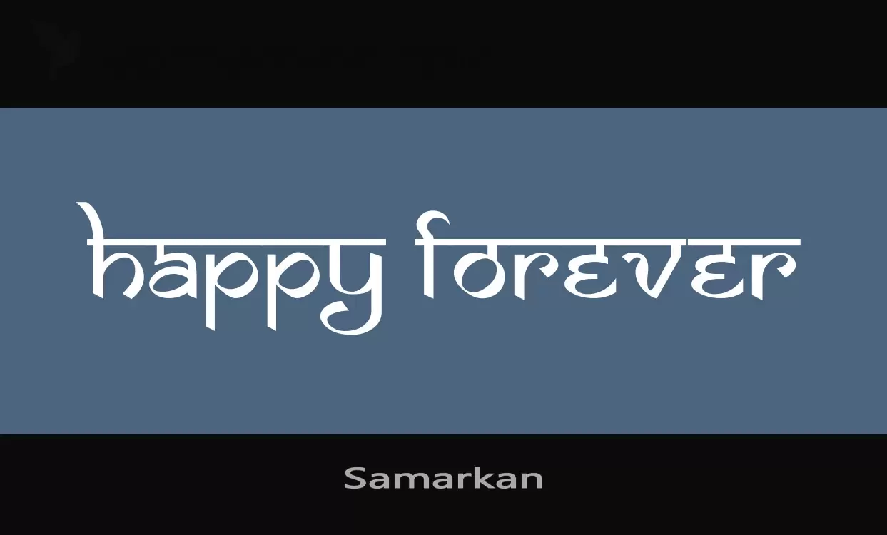 Font Sample of Samarkan