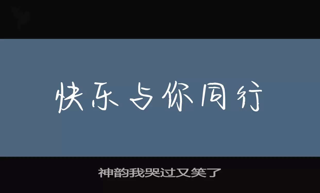 「神韵我哭过又笑了」字体效果图