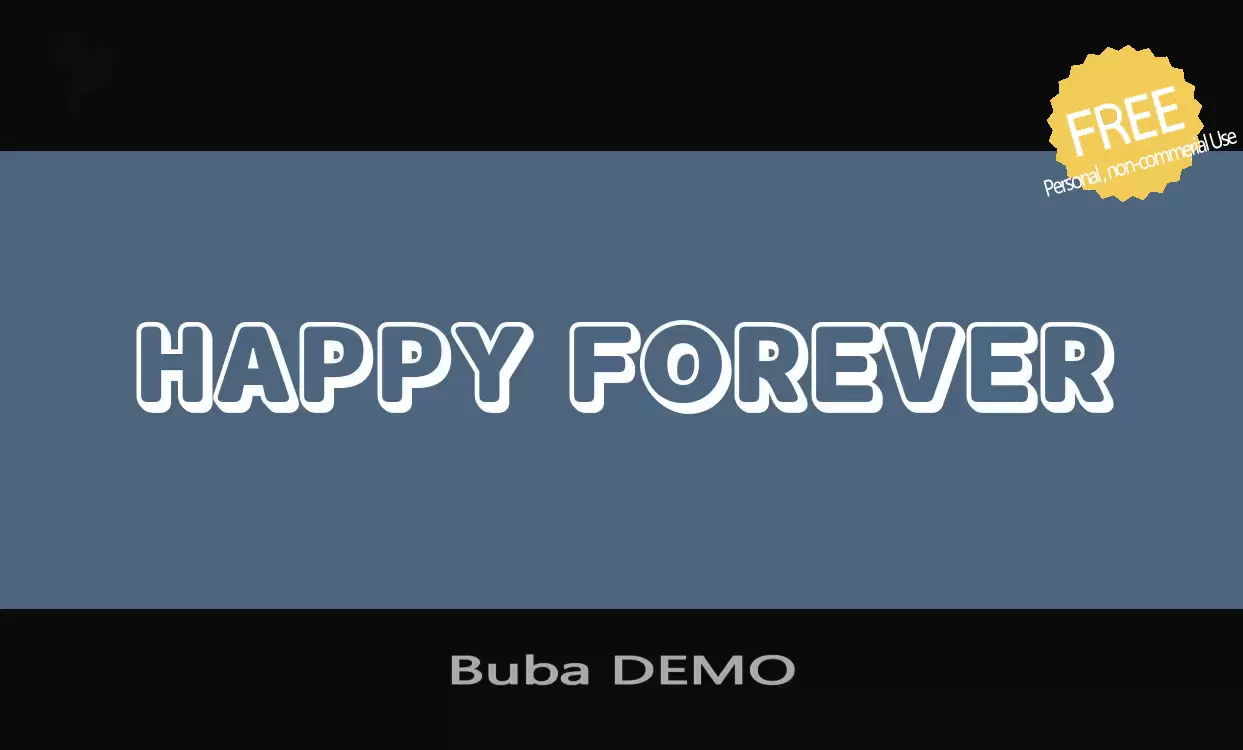 Font Sample of Buba-DEMO