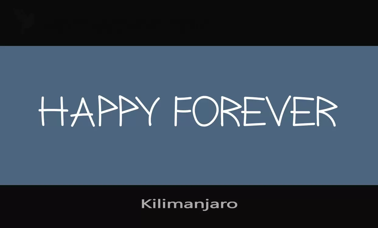 Font Sample of Kilimanjaro