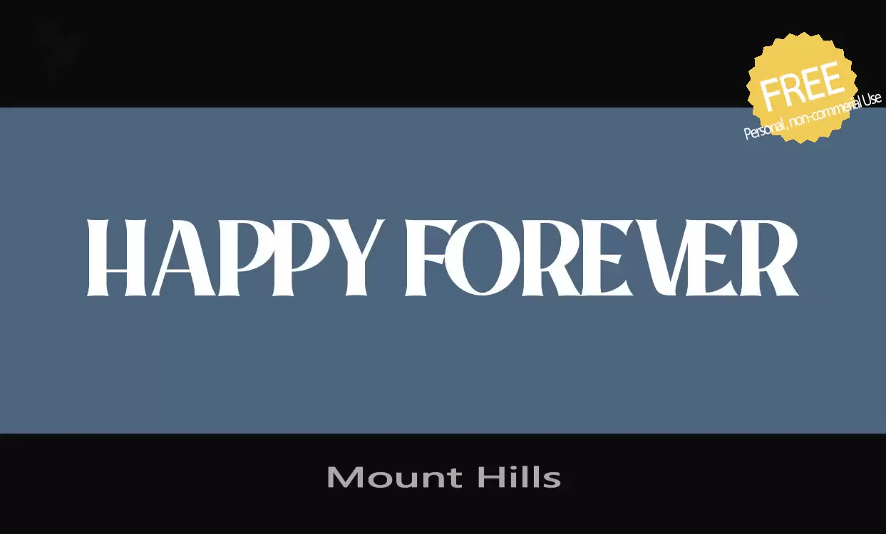 Font Sample of Mount-Hills