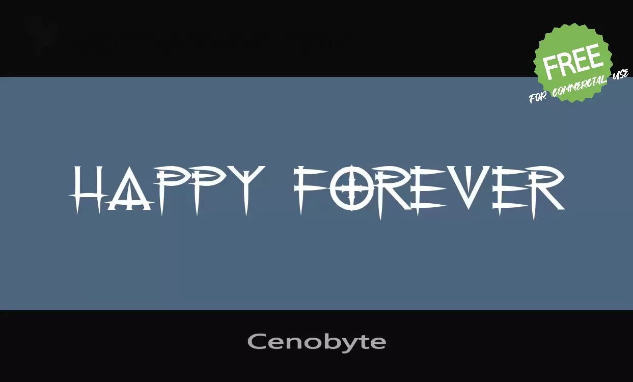 「Cenobyte」字体效果图