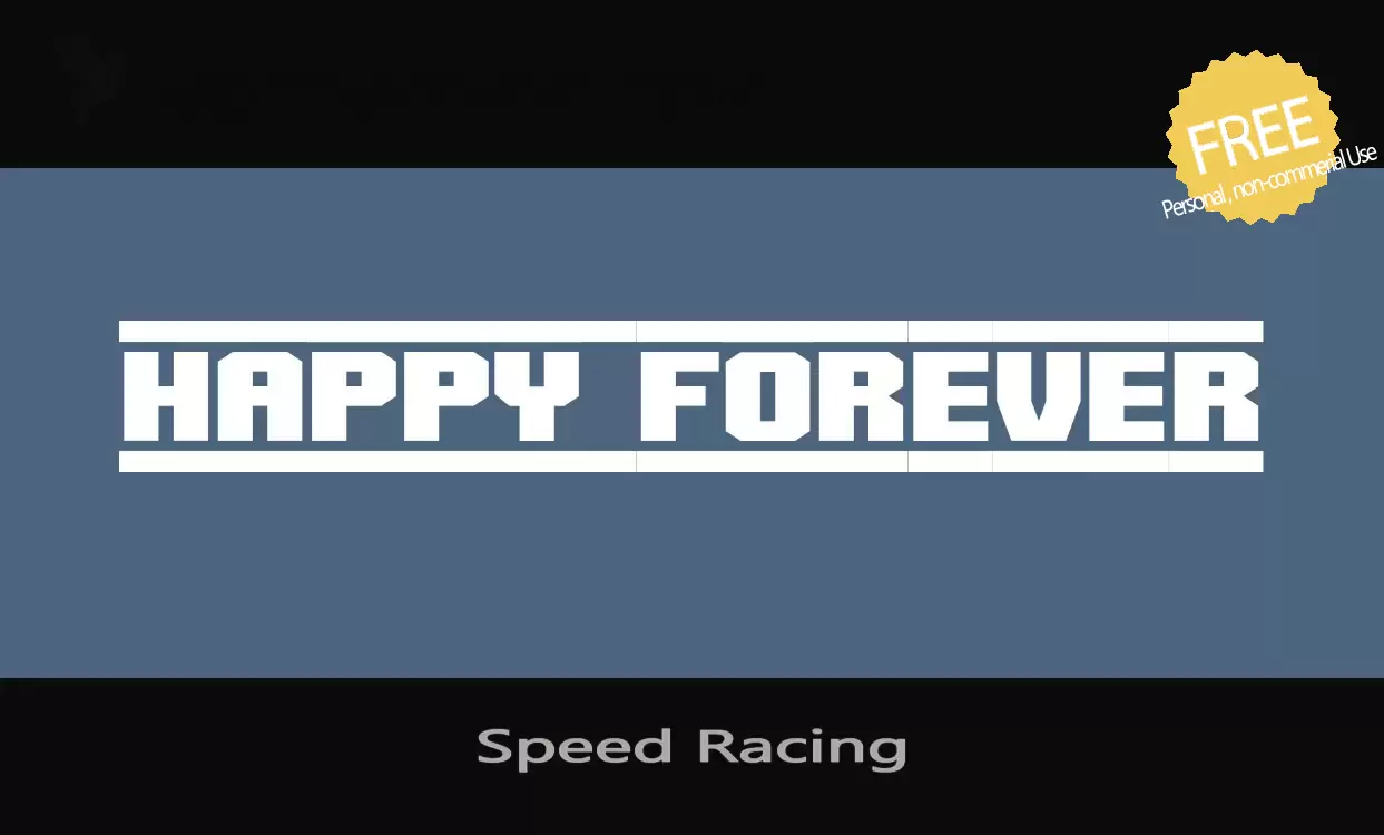 「Speed-Racing」字体效果图