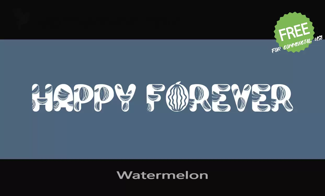 Font Sample of Watermelon