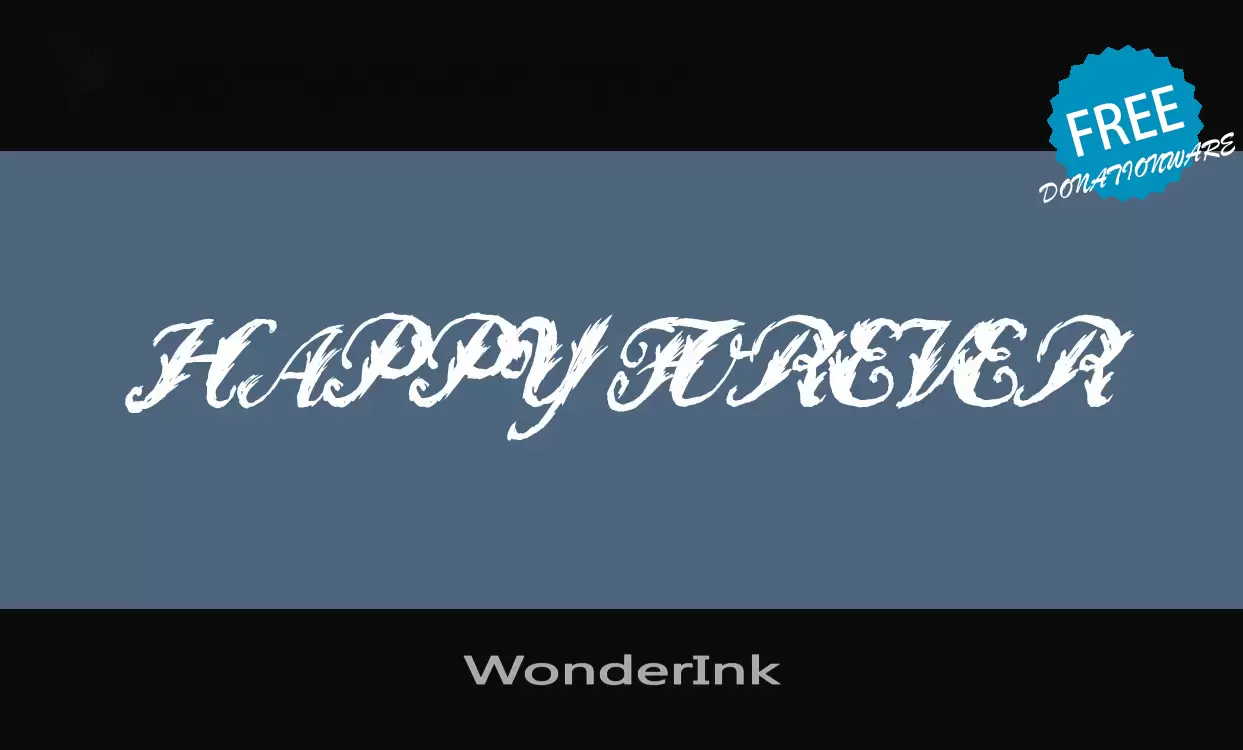 Font Sample of WonderInk