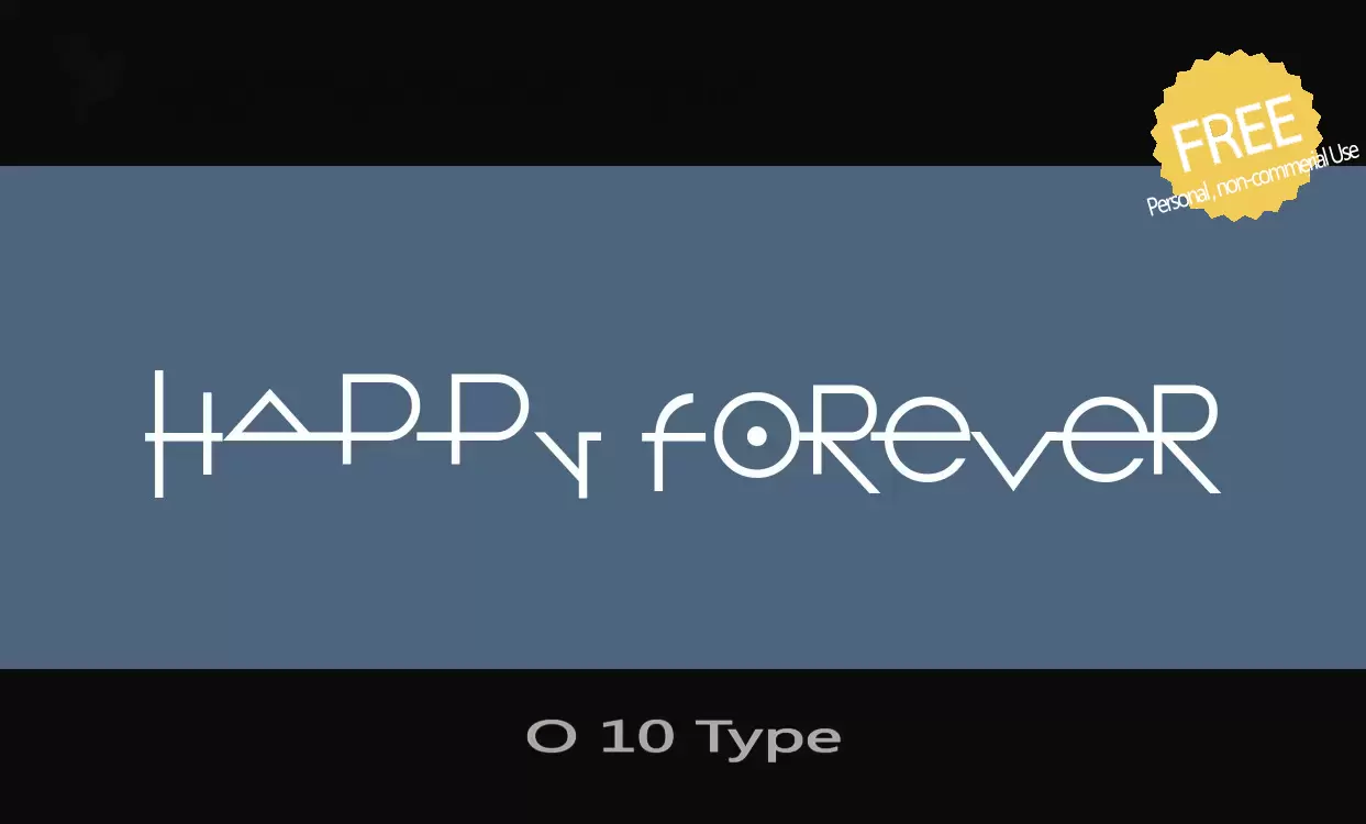 Font Sample of O-10-Type