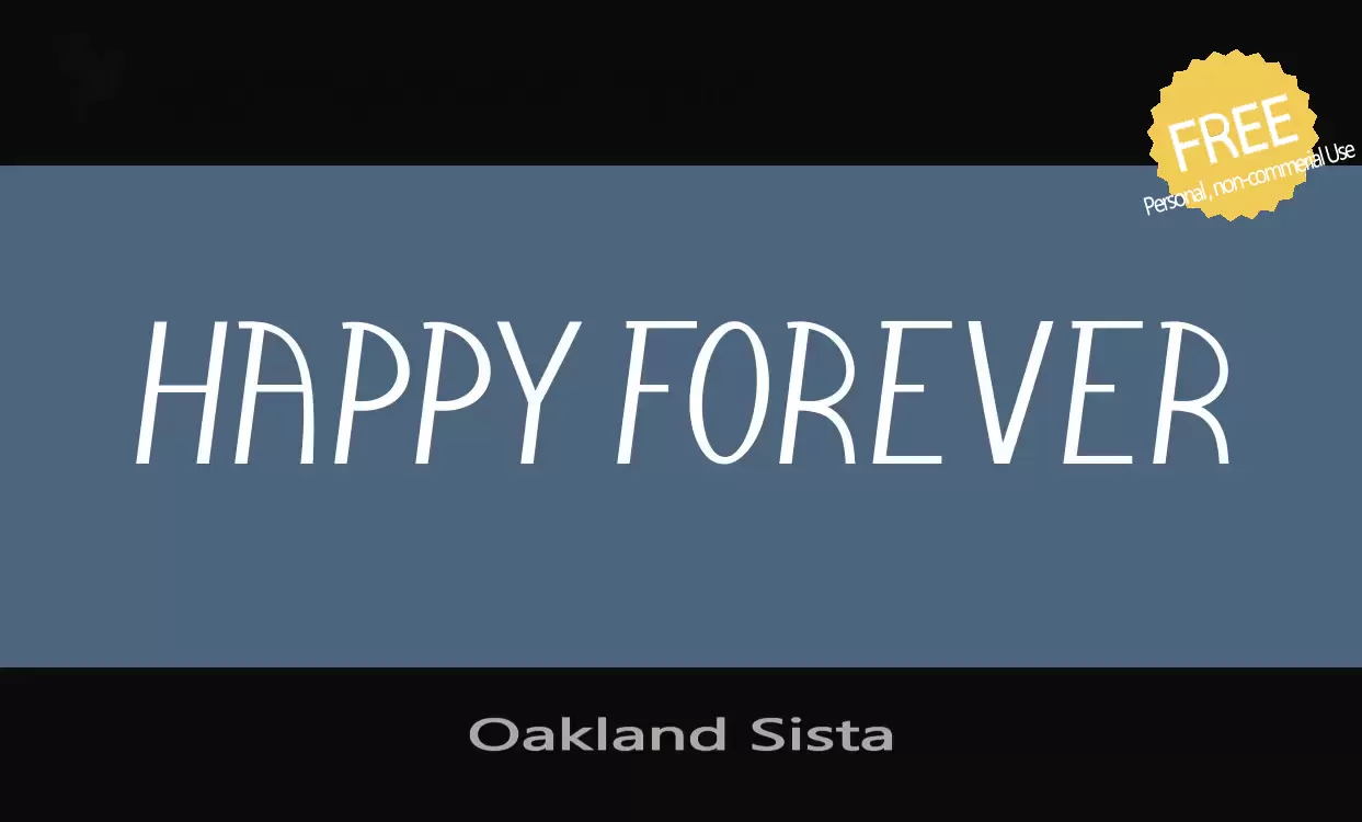 Font Sample of Oakland-Sista