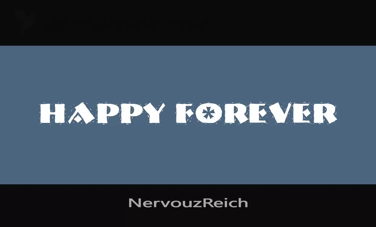 「NervouzReich」字体效果图