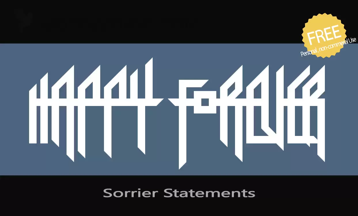 Font Sample of Sorrier-Statements