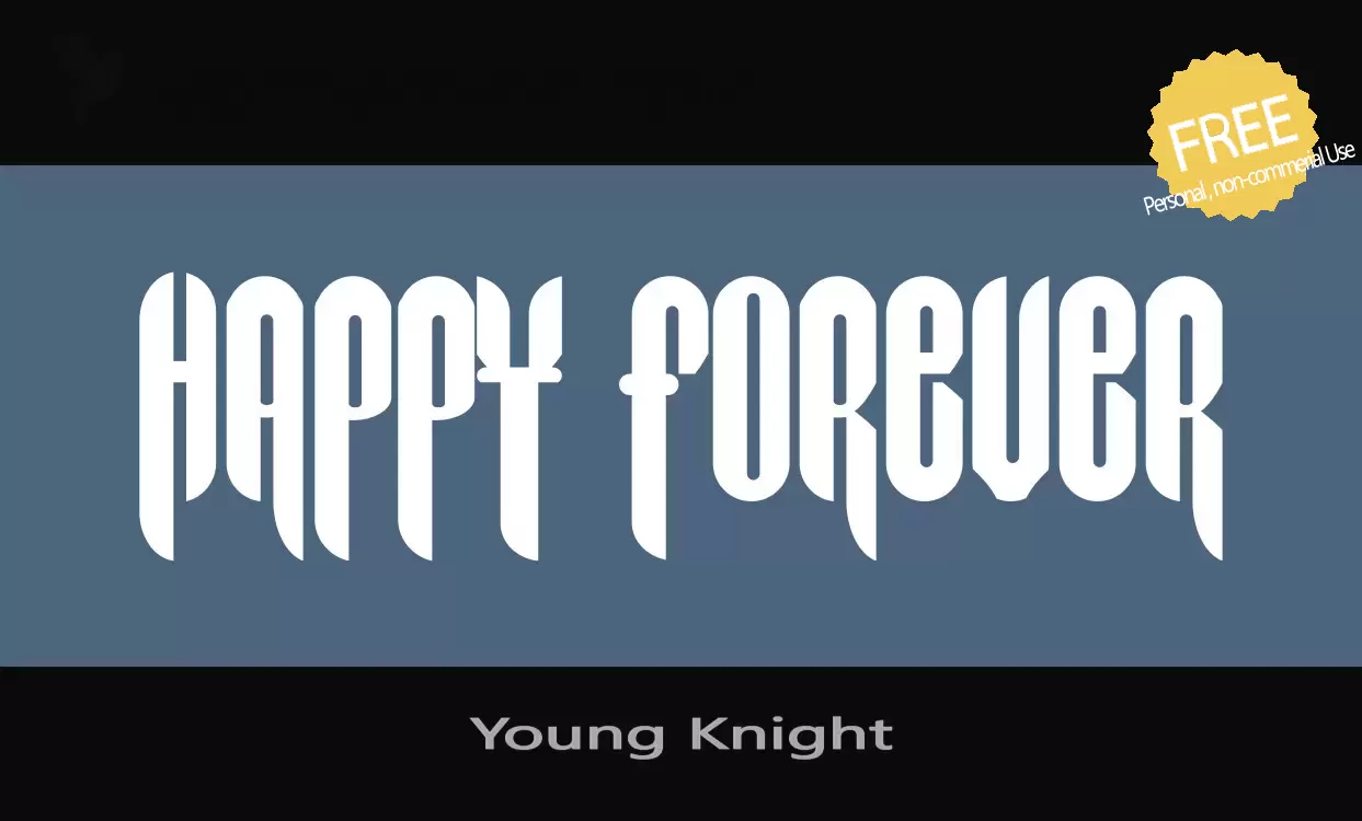 「Young-Knight」字体效果图