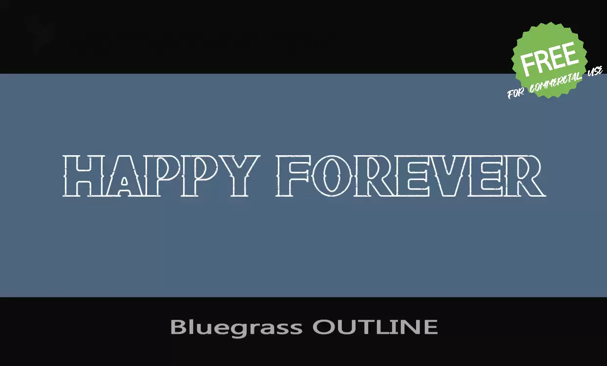 「Bluegrass OUTLINE」字体效果图