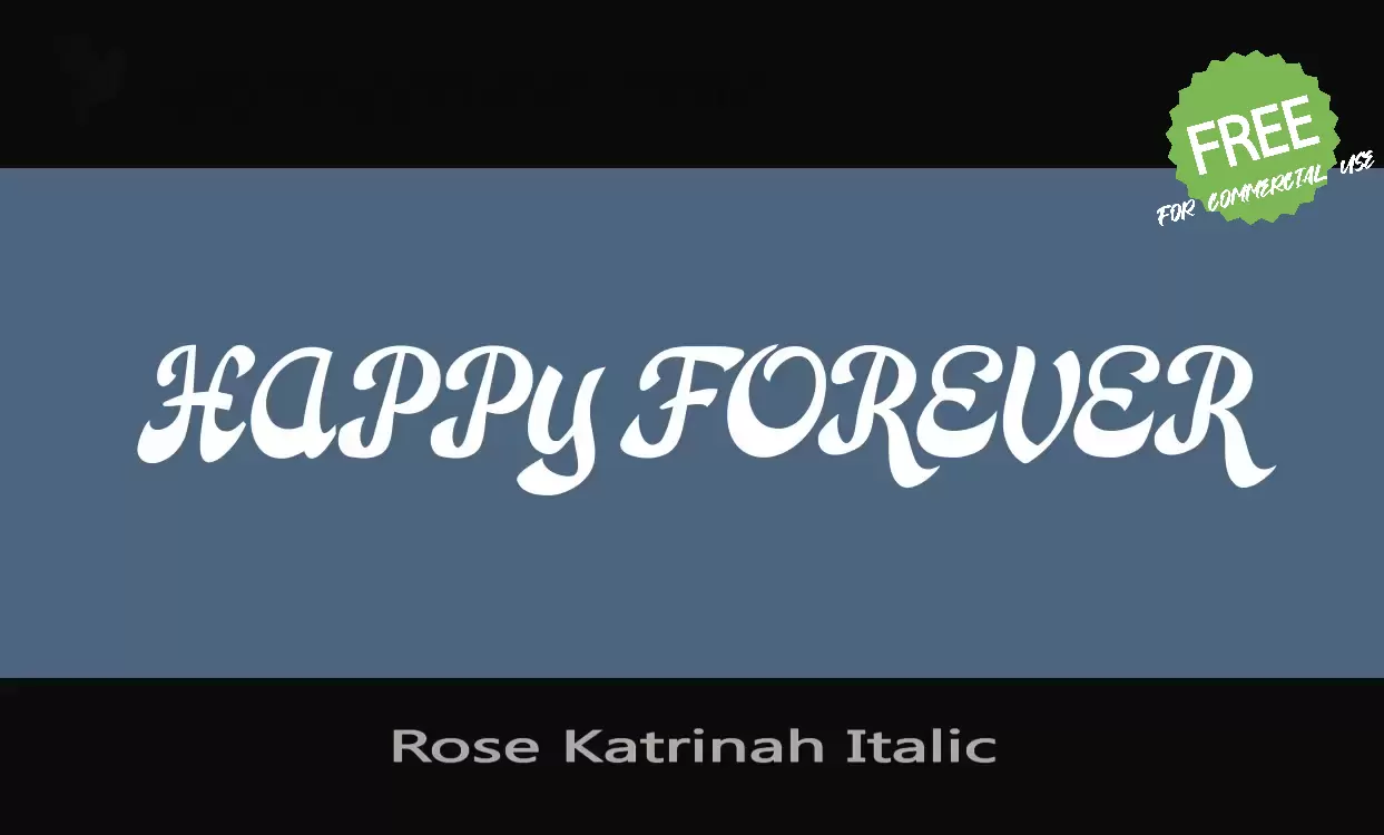 「Rose-Katrinah-Italic」字体效果图