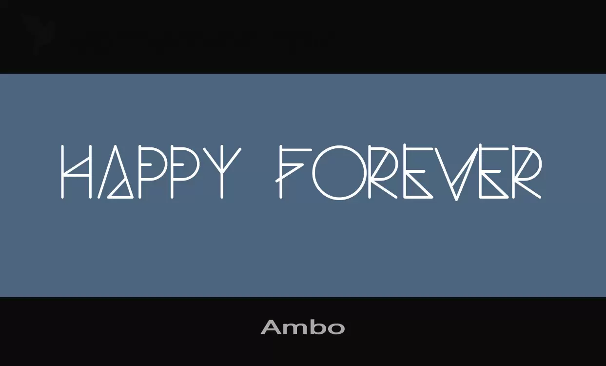 Font Sample of Ambo