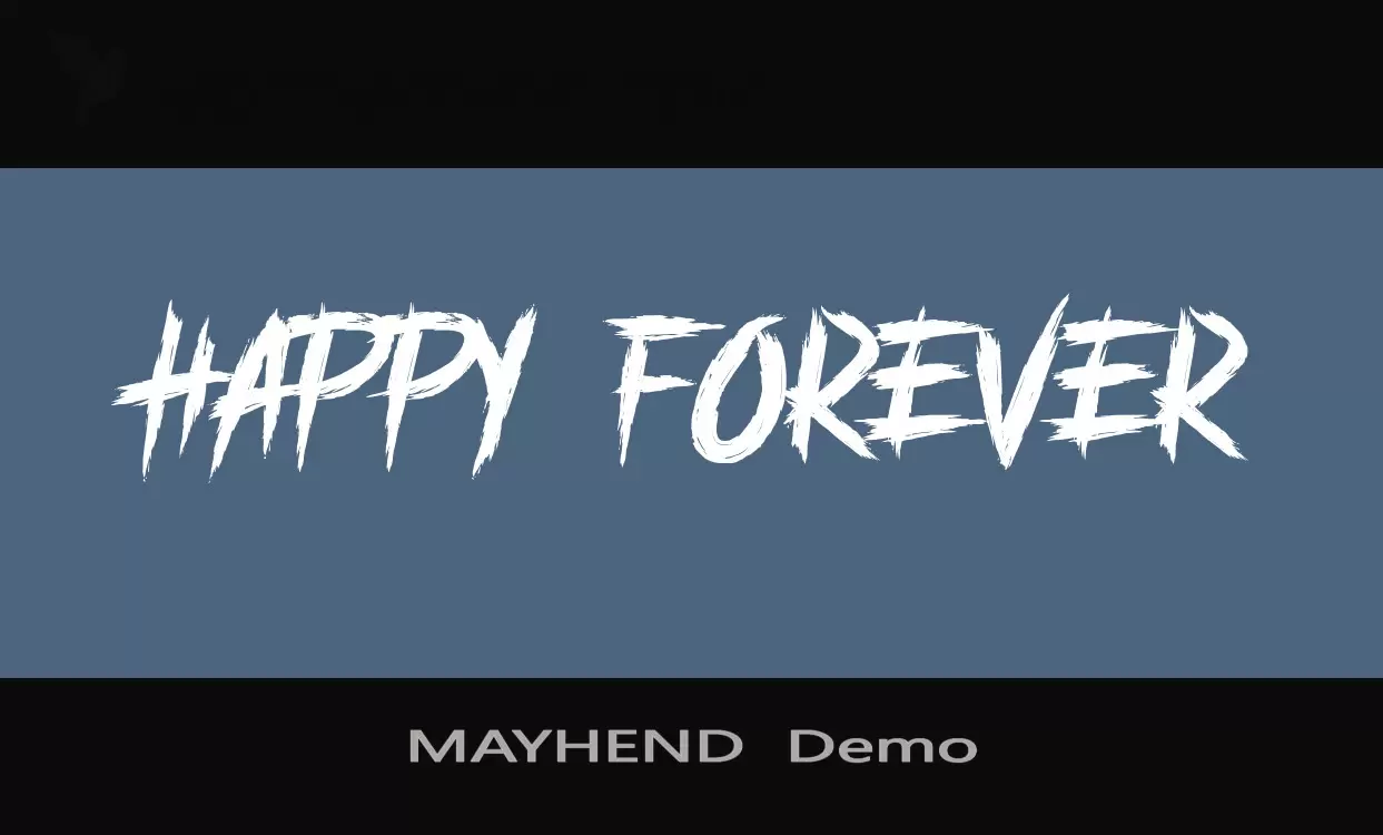 「MAYHEND--Demo」字体效果图