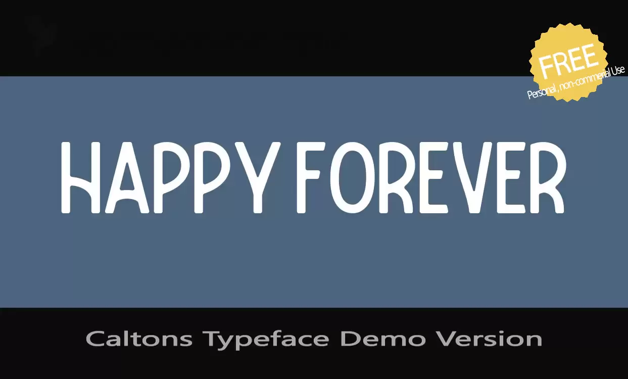 Font Sample of Caltons-Typeface-Demo-Version