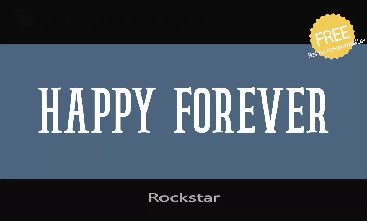 Font Sample of Rockstar