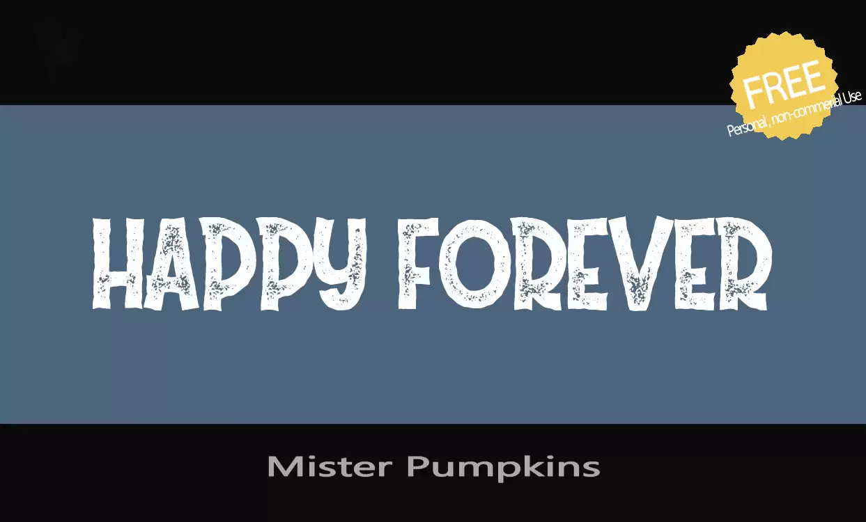 「Mister-Pumpkins」字体效果图