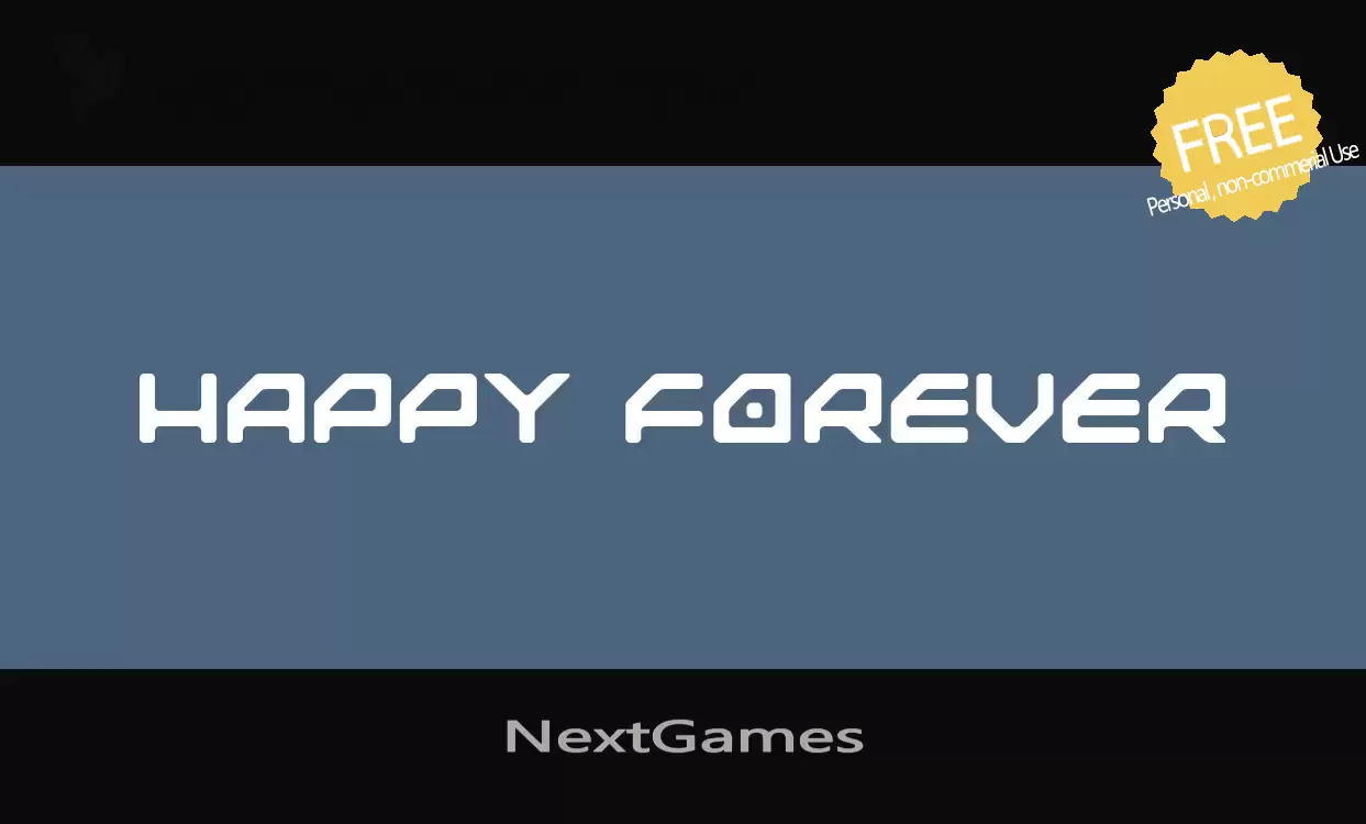Font Sample of NextGames