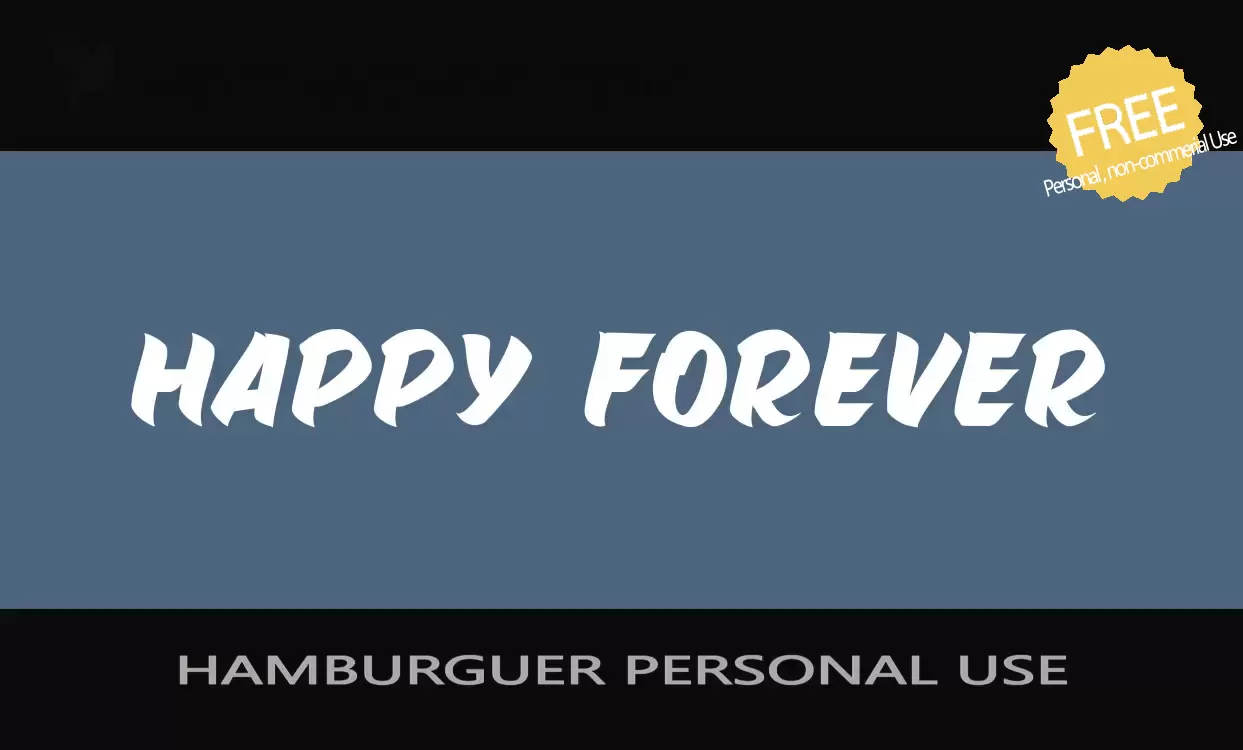 「HAMBURGUER-PERSONAL-USE」字体效果图