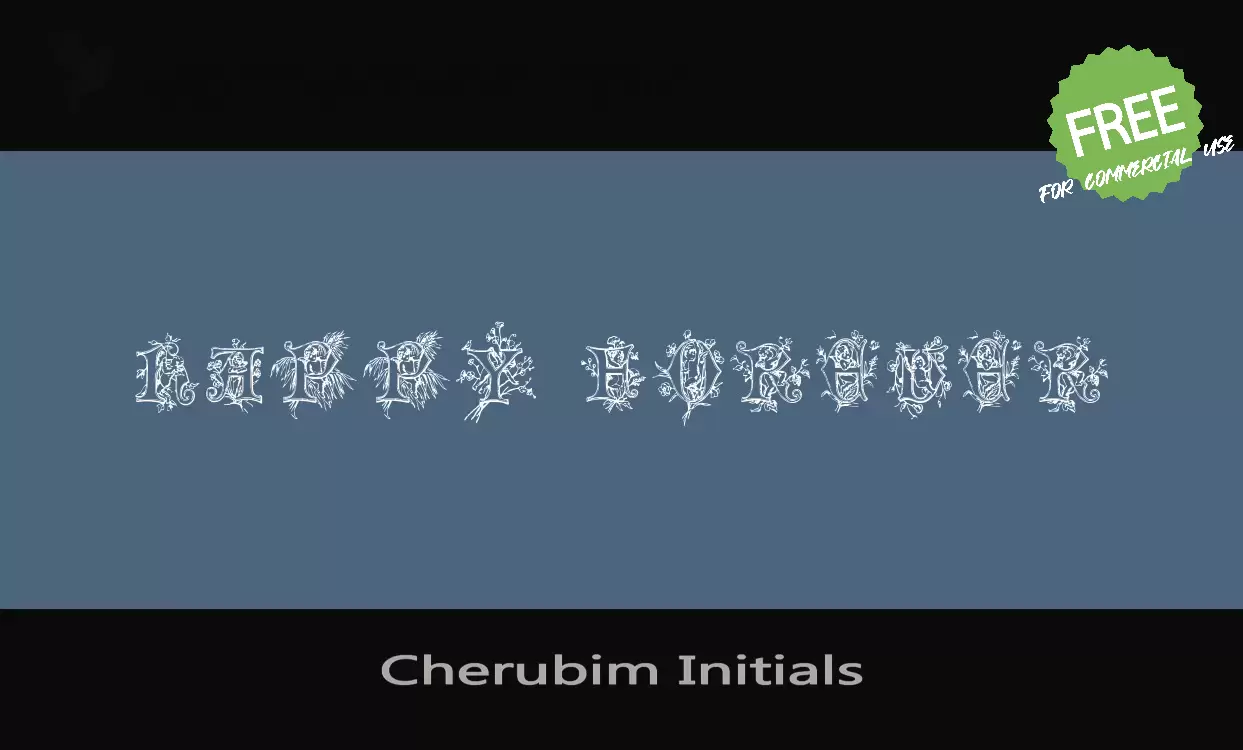 「Cherubim-Initials」字体效果图