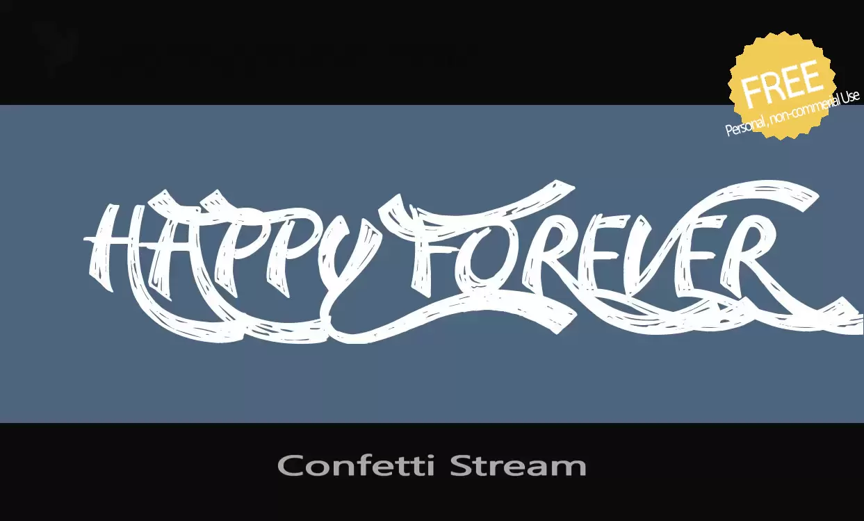 Font Sample of Confetti-Stream