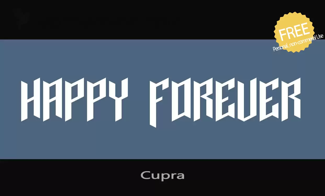 Font Sample of Cupra