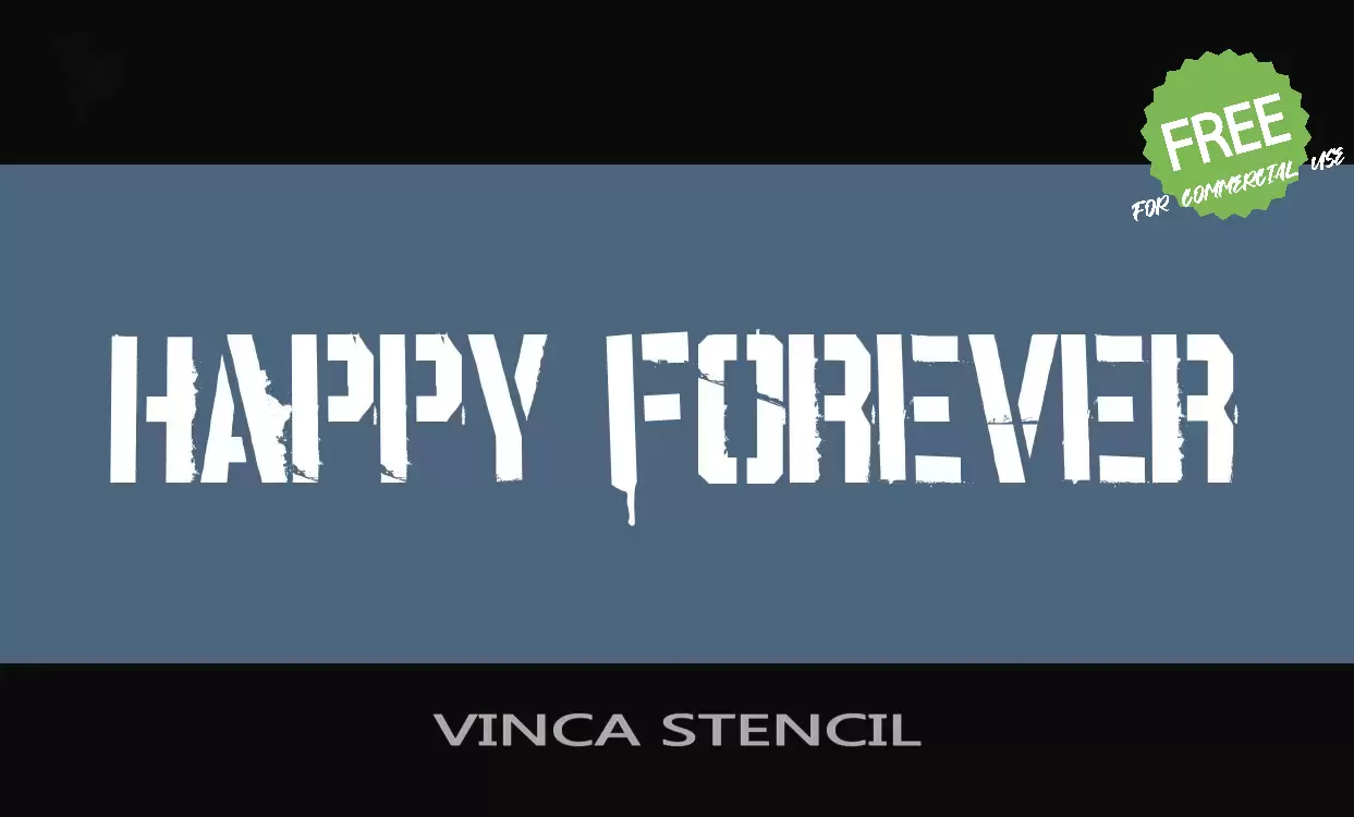 Font Sample of VINCA-STENCIL