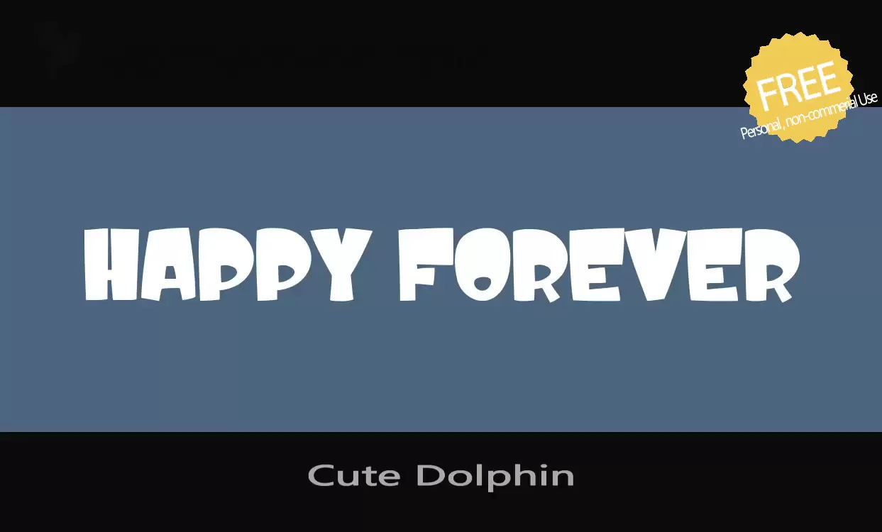 「Cute-Dolphin」字体效果图