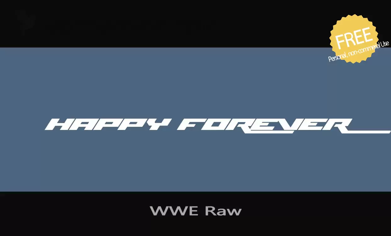 Font Sample of WWE-Raw