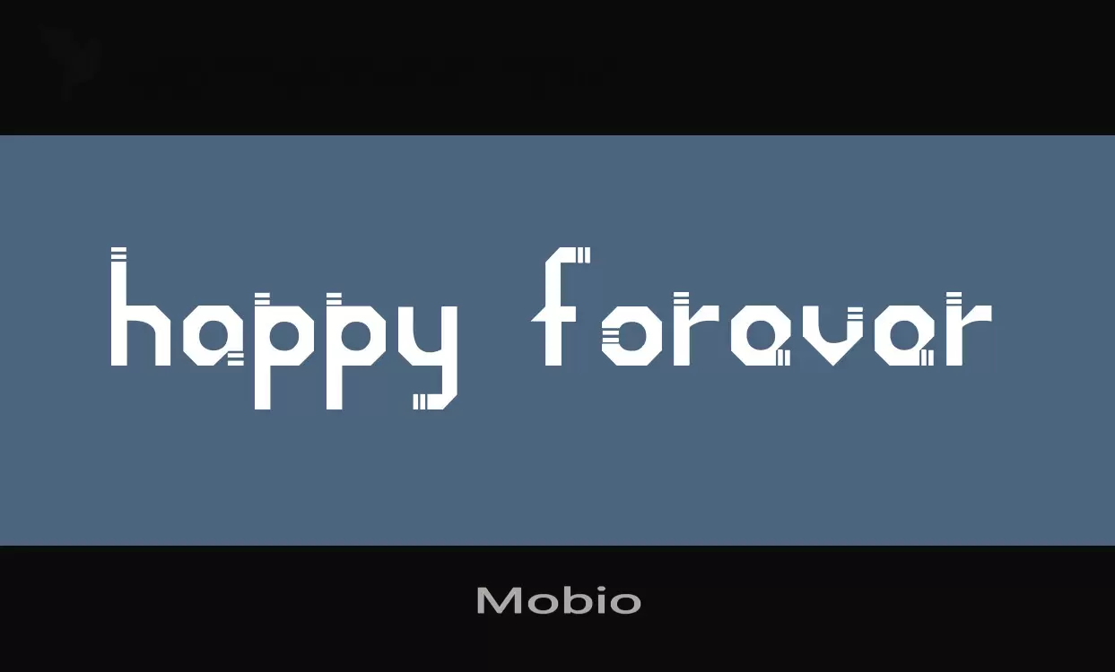 Font Sample of Mobio