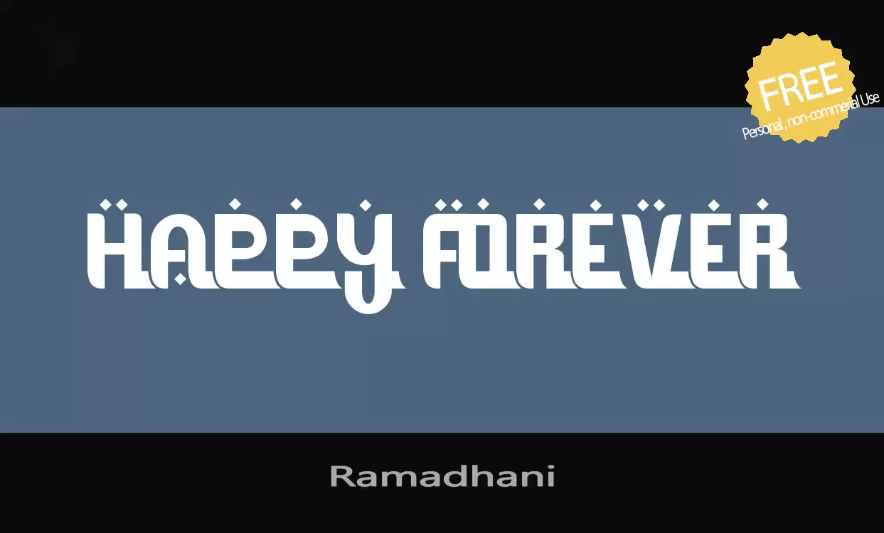 Font Sample of Ramadhani