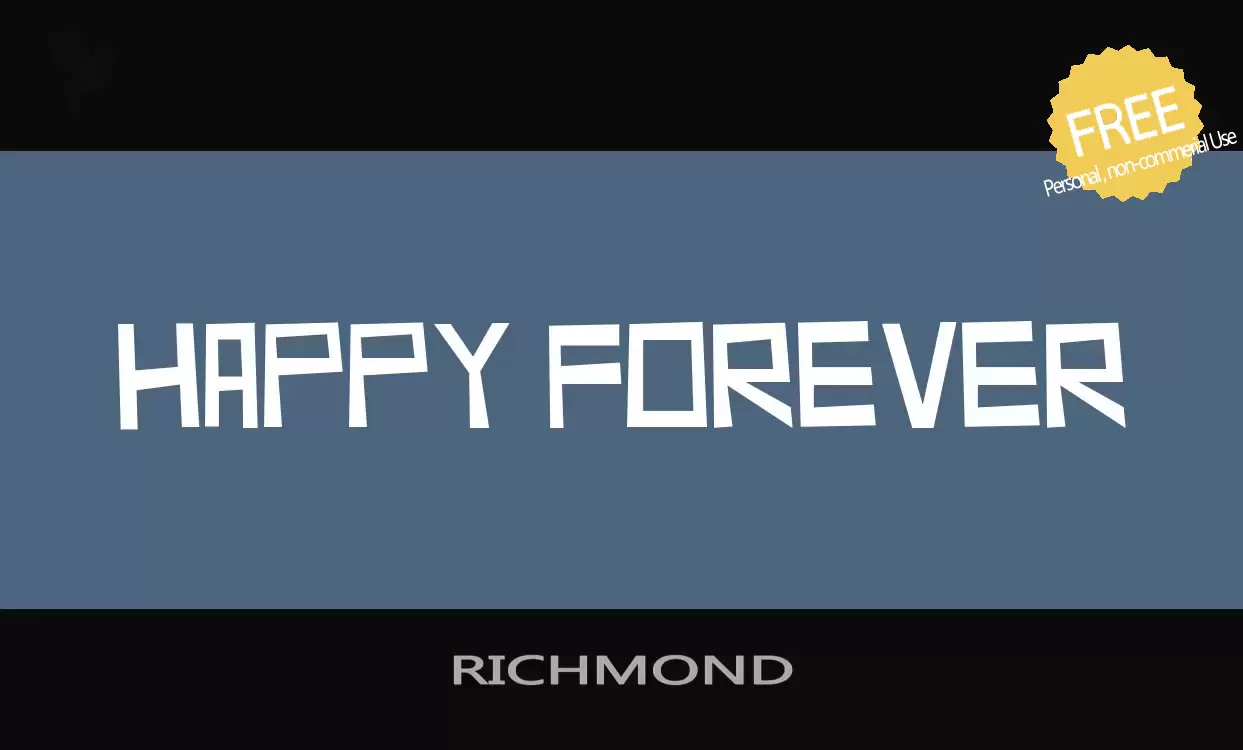 Font Sample of RICHMOND