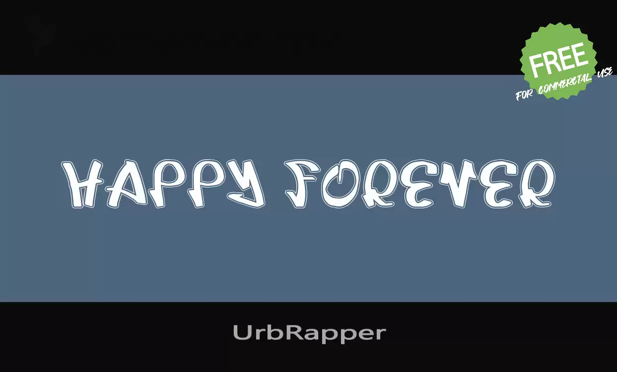 「UrbRapper」字体效果图