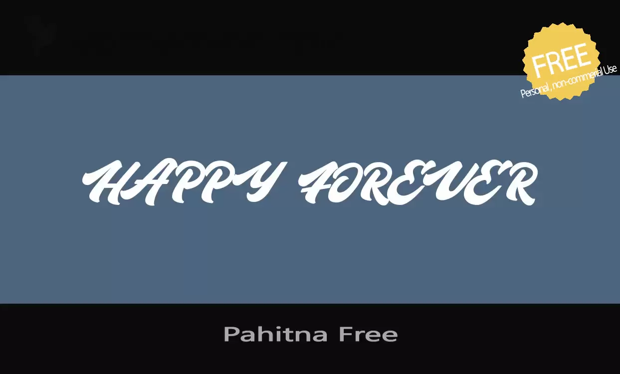 Font Sample of Pahitna-Free