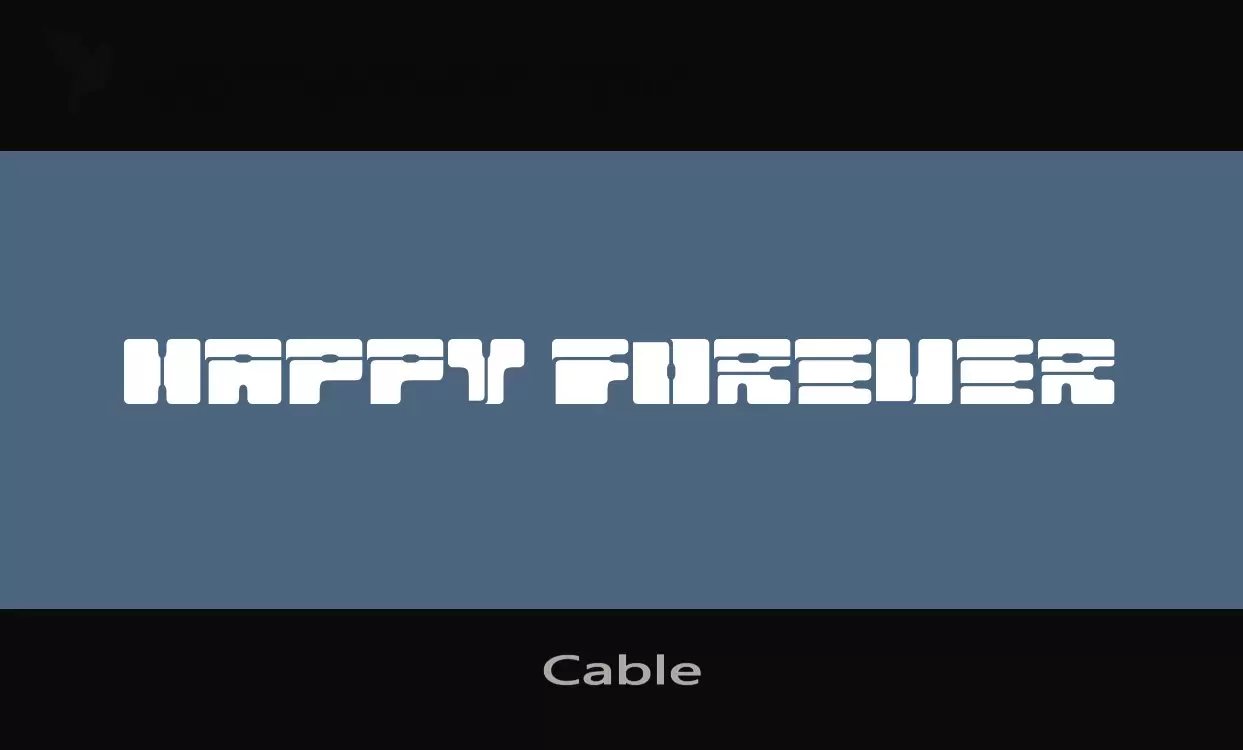 Font Sample of Cable