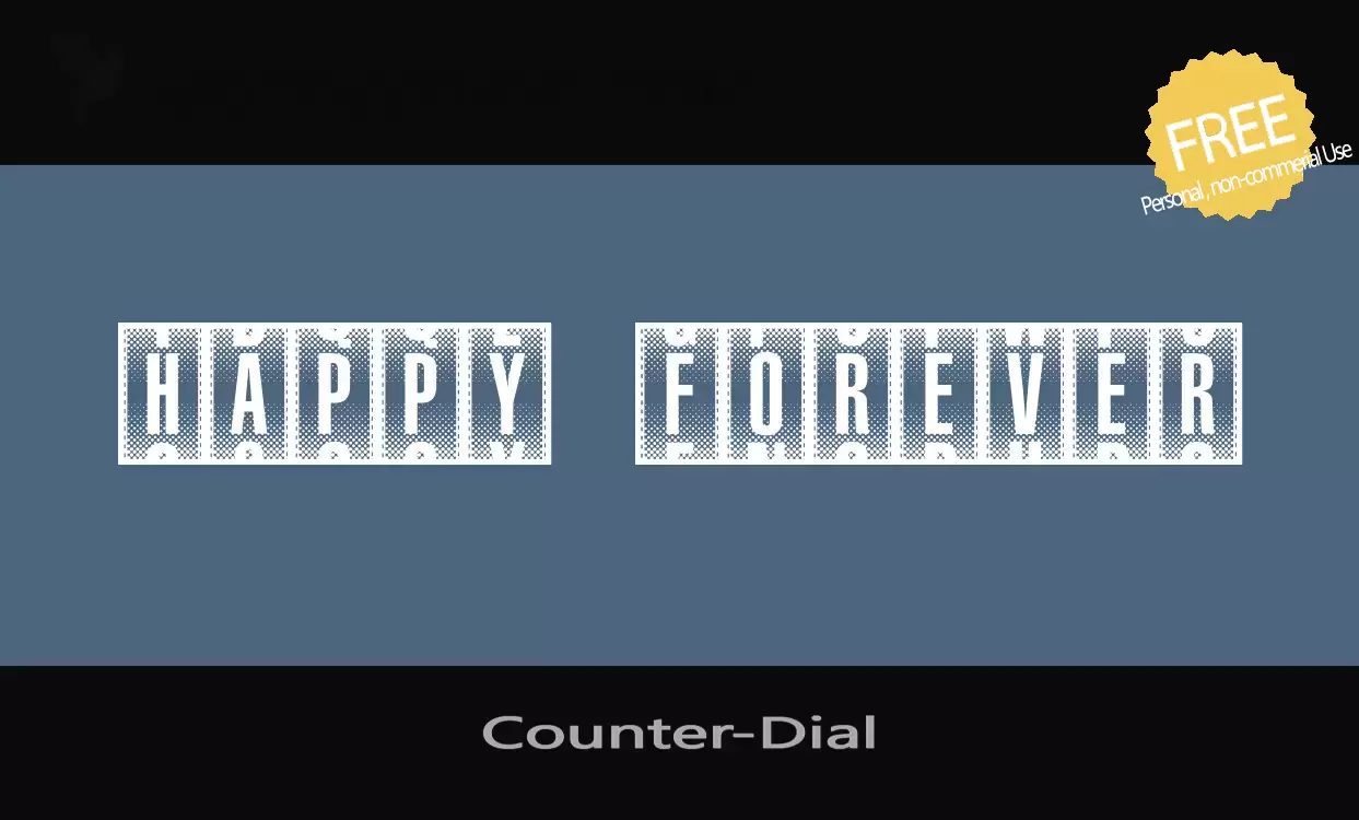 「Counter-Dial」字体效果图