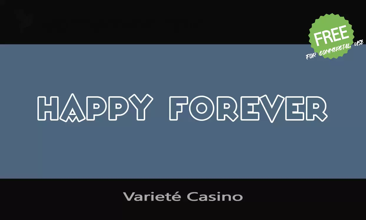 Font Sample of Varieté-Casino