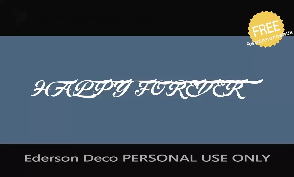 「Ederson-Deco-PERSONAL-USE-ONLY」字体效果图