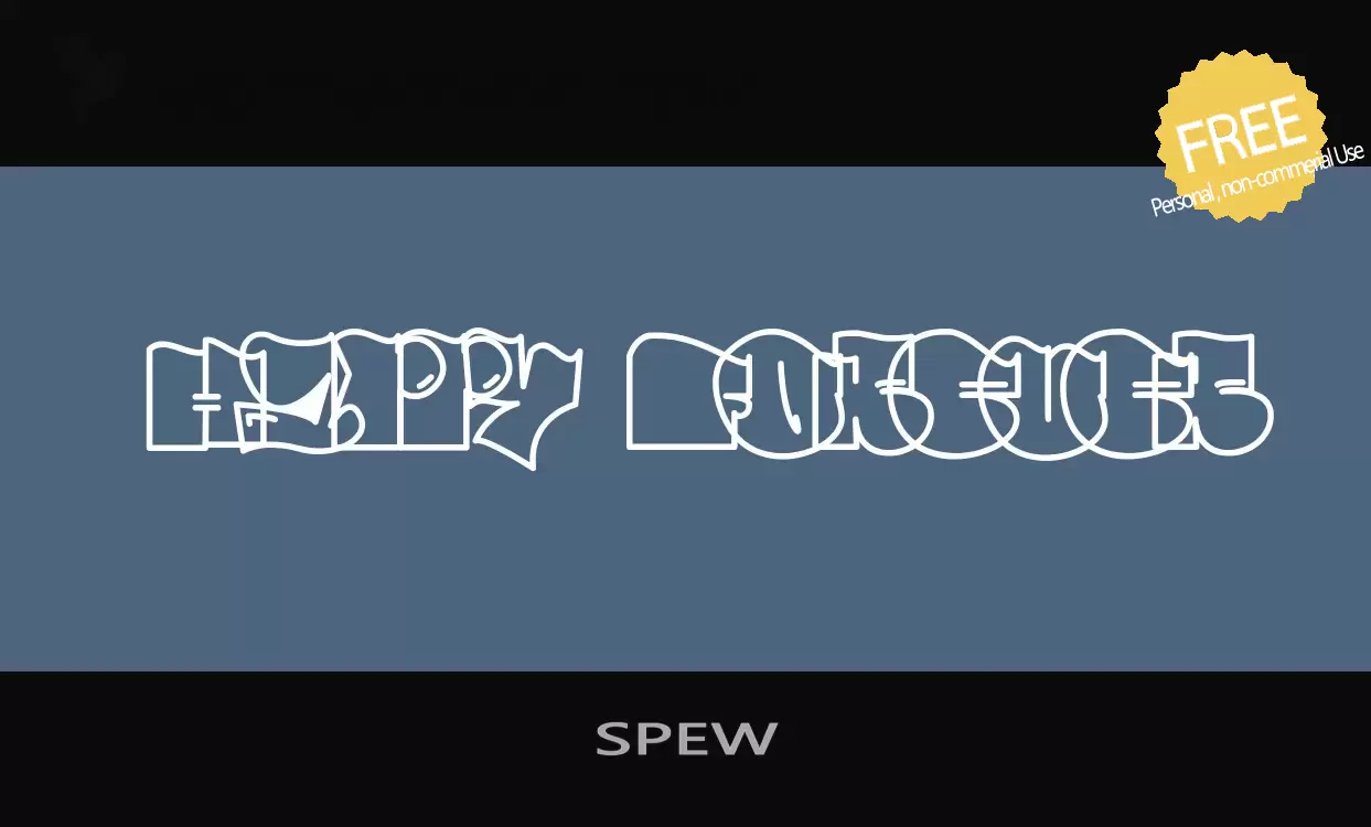 「SPEW」字体效果图