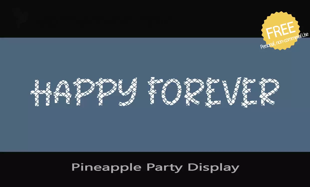 Font Sample of Pineapple-Party-Display