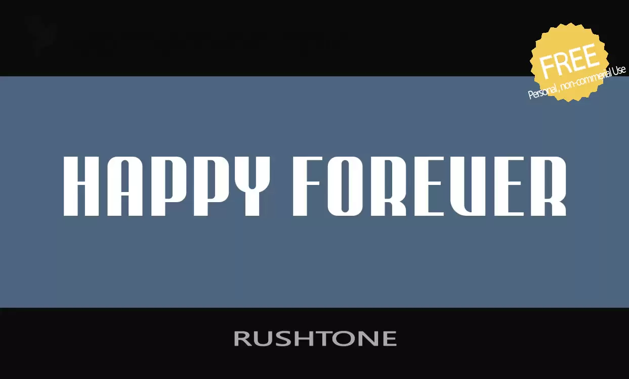 Font Sample of RUSHTONE