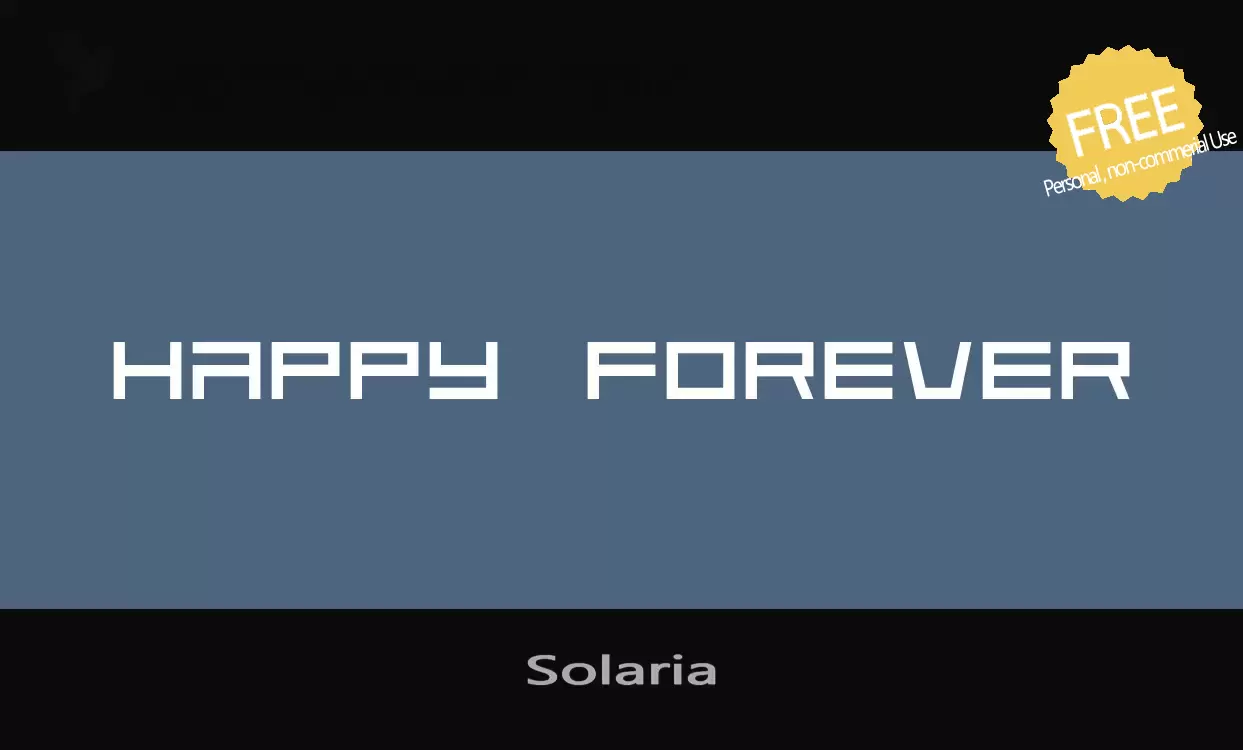 Font Sample of Solaria