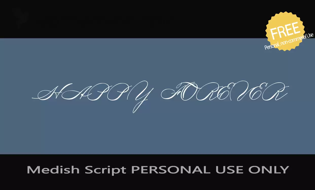 「Medish-Script-PERSONAL-USE-ONLY」字体效果图