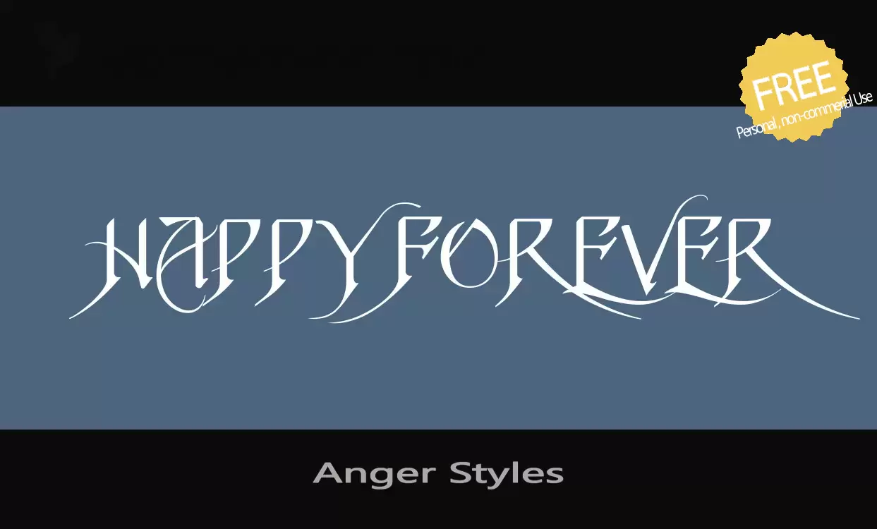 Font Sample of Anger-Styles