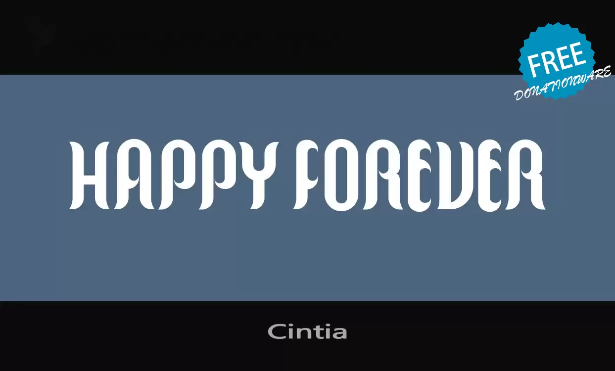 Font Sample of Cintia