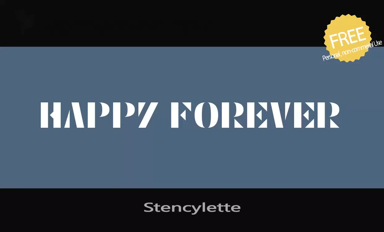 「Stencylette」字体效果图