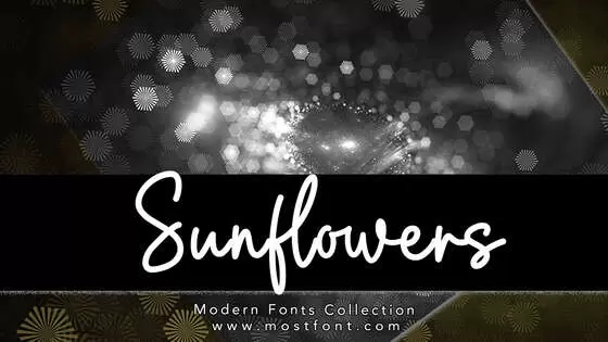 「Sunflowers」字体排版图片