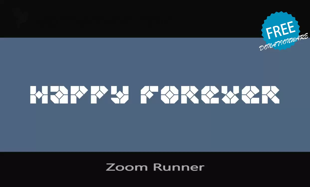 Font Sample of Zoom-Runner